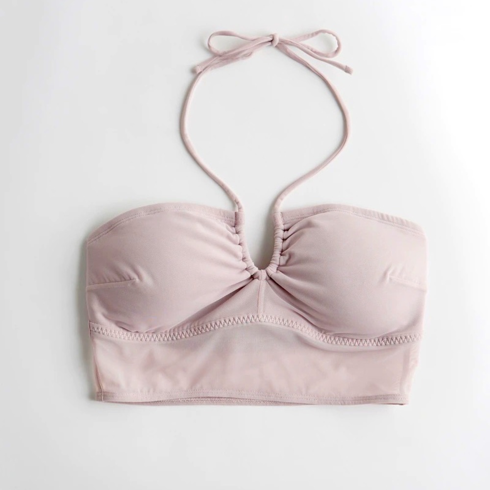 SOLD OUT Light Mauve Lavender Multi-way Longline Halter Padded Bralette
